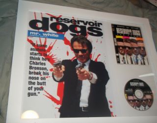 Quentin Tarantino Signed Reservoir Dogs Dvd Framed 16x20 Canvas Print 12x16 Bas