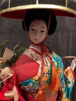 Japanese Nishi Doll Fujimusume Wisteria Maiden Kabuki Drama Vintage