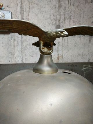 Vintage Brass Italian Espresso Coffee Machine top and eagle 2