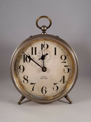 Antique 1918 - 22 Westclox Usa Big Ben Wind Up Art Deco Alarm Clock