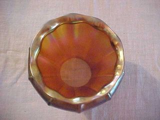 Steuben Aurene Tiffany Favrile Gold Iridescent Art Glass Lamp Shade 2 - 1/4 