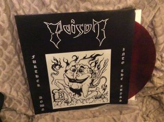 Poison Further Down Into The Abyss 2lp Red Vinyl 2006 Disk Nm - Sleeve