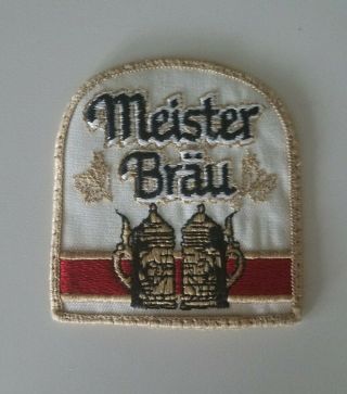 Vintage 1970s Meister Brau Beer Sew - On Patch 3 " X 2 - 3/4 "