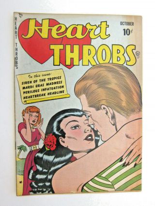 Heart Throbs No.  2 Oct.  1949 Bill Ward Cover Golden Age Romance Comic Book.