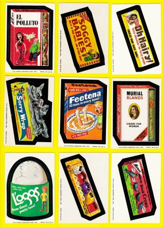 1974 Wacky Packages Series 7 Full Set w/Puzzle and both Grime packs 3