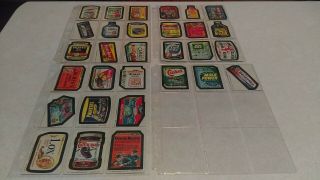 1974 Topps Wacky Packages Series 10 Complete Set 30/30 Stickers Vg/ex Pupsi Cola