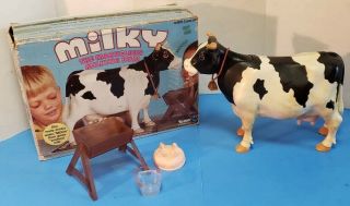 Vintage 1977 Kenner " Milky The Marvelous Milking Cow " Toy Game W/ Box