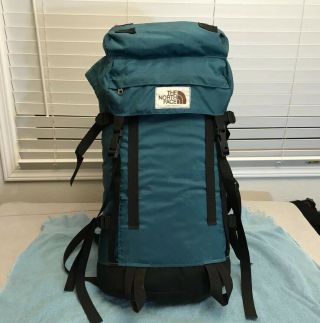 Vintage North Face Hiking Day Pack Backpack Made Usa Brown Label Internal Frame