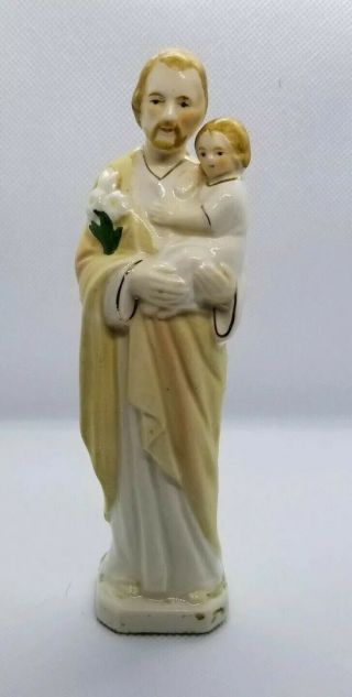 St.  Joseph Holding Baby Jesus Sculpture Figure Statue - Religious Gift