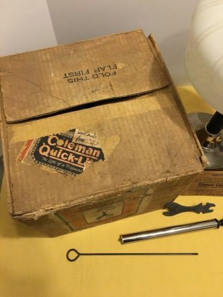 Antique Coleman Quick Lite Lamp Lantern CQ329 2