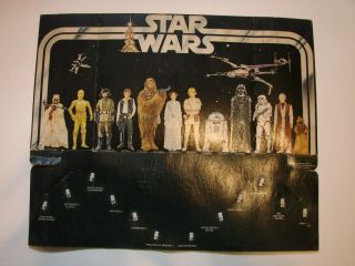Rare Vintage 1977 Star Wars Early Bird Cardboard Stand With All 12 Pegs
