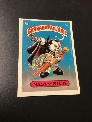 1985 Topps Garbage Pail Kids 1a Nasty Nick