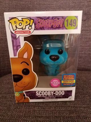Funko Pop Flocked Scooby - Doo Blue 2017 Le2500 Sdcc