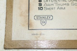 Stanley No.  45 Plane Diagram Large Format - From 2 /10/1923 - 19 1/2 x 15 In. 2