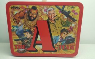 Vintage 1983 The A - Team Metal Lunchbox With Thermos