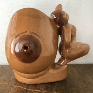 Vintage Boob Coffee Mug Titty Cup Nipple Sipper Spout Breast Shaped Stein Turro