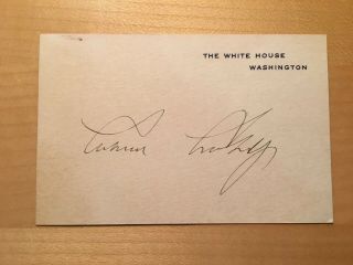 President Calvin Coolidge HAND SIGNED Official White House card w/ envelope 2