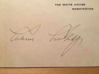President Calvin Coolidge HAND SIGNED Official White House card w/ envelope 3