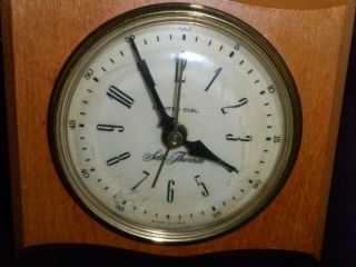 Vintage Seth Thomas Wood Electric Alarm Clock (beverly Model) W/ Lighted Dial
