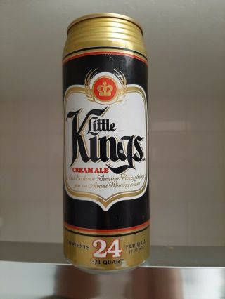 24oz Little Kings Cream Ale Beer Black - Gold Can Schoenling Cincinnati