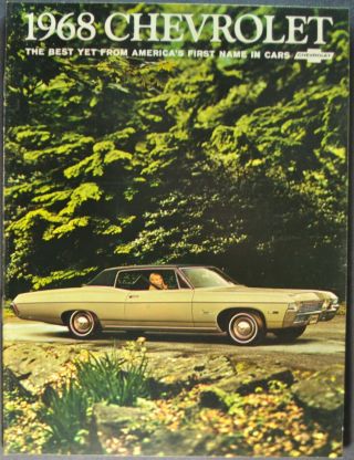 1968 Chevrolet Impala Ss Caprice Bel Air Biscayne Brochure 68