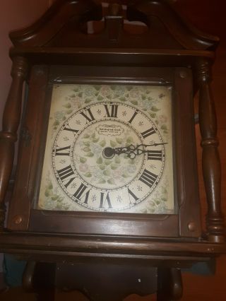 England Clock Co.  Pillar & Scroll Wall Clock Westminster Chime -