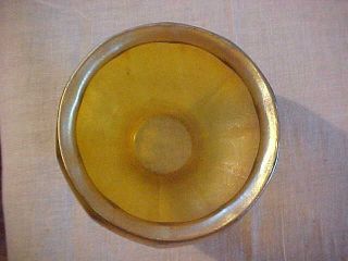 Steuben Aurene Tiffany Favrile Gold Iridescent Art Glass Lamp Shade 2 - 1/4 