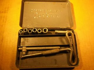 Vintage Snap On 9/32 " Drive Socket Set 10 Pc W Case Mechanic Wrench Tools