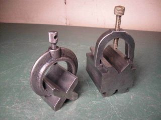 Old Vintage Machining Tools Machinist Fine Blocks W/ Clamps B&s,  Starrett