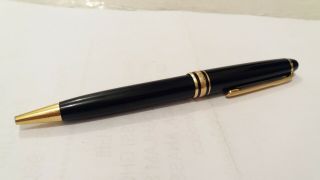 Vtg Montblanc Meisterstuck Ball Point Pen Black With Gold Trim Made In Germany