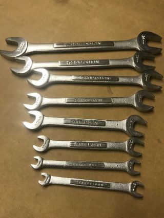 8 Pc Vintage Craftsman Double Open End Metric Wrenches Usa