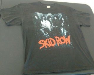 Vintage 1988 Skid Row Concert Tour Music Shirt Youth Gone Wild L Emo
