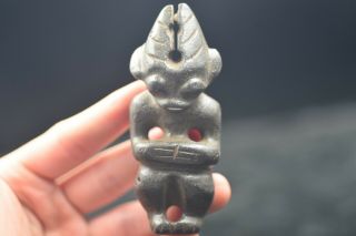 Old Chinese Neolithic Hongshan Jade Hand Carved Amulet Pendant B38