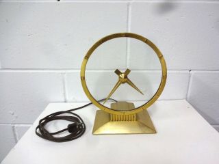 Vintage 1950s Jefferson Golden Hour Mystery Clock 580 - 101 Running Good