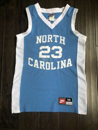 Vintage Nike Michael Jordan North Carolina Ncaa Basketball Jersey Sz 36