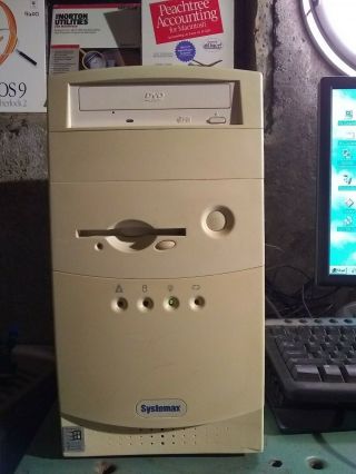 Vintage Systemax Desktop Windows 98 Retro Dos Gaming Pc Computer Beige
