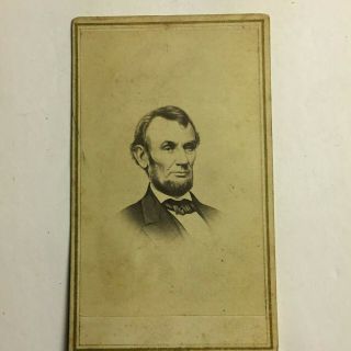 Civil War Cdv Photograph Of President Abraham Lincoln