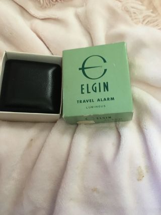 Elgin Vintage Travel Alarm Clock