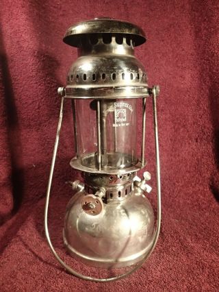 Vintage Gas Lamp Lantern Optimus 200 Glass Jena Suprax Germany,  Sweden Swedish