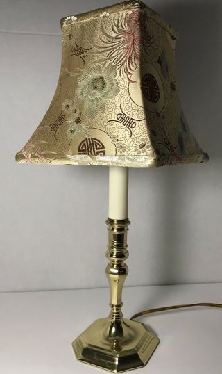 Baldwin Brass Candlestick Table Lamp W/ Shade