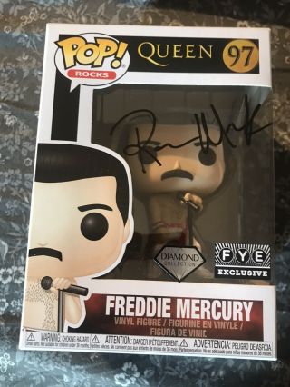Rami Malek Signed Funko Pop Ip Freddie Mercury Queen