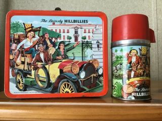 Vintage 1963 The Beverly Hillbillies Lunchbox And Thermos