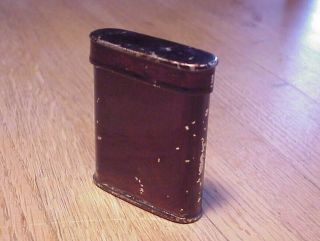 Civil War Rare Japanned Tin Of Percussion Caps,  Probable Cs Use