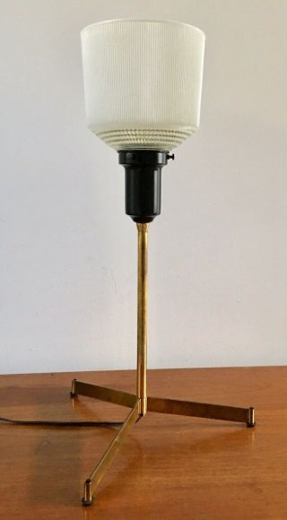 Vtg Mid Century Modern Lightolier Tripod Table Lamp Rare Thurston Paul Mccobb