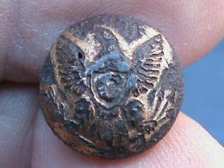 2 - Piece Civil War Eagle " C " Cavalry Coat Button Dug From A Confederate Camp Sc