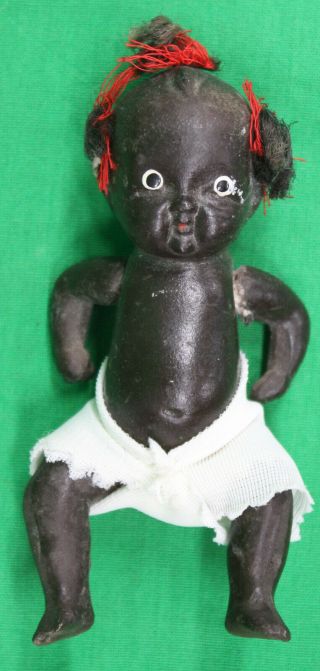 Vintage Ceramic Black Baby Doll Jointed Arms/legs