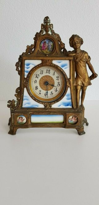 French Antique Or Vintage Porcelaine And Ormolu Clock