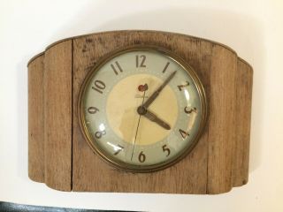 Vintage Warren Telechron Clock Co Ashland Ma Blue Yellow Dial Only