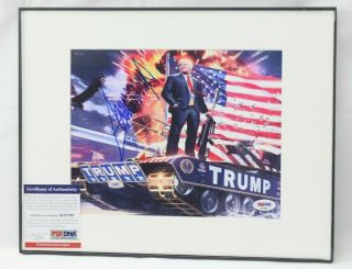 Authentic President Donald Trump Signed Autographed " Tank " Photo W/psa