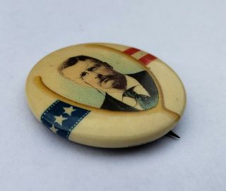 Vintage 1904 Teddy Theodore Roosevelt Political Campaign Pinback Button Wishbone 3